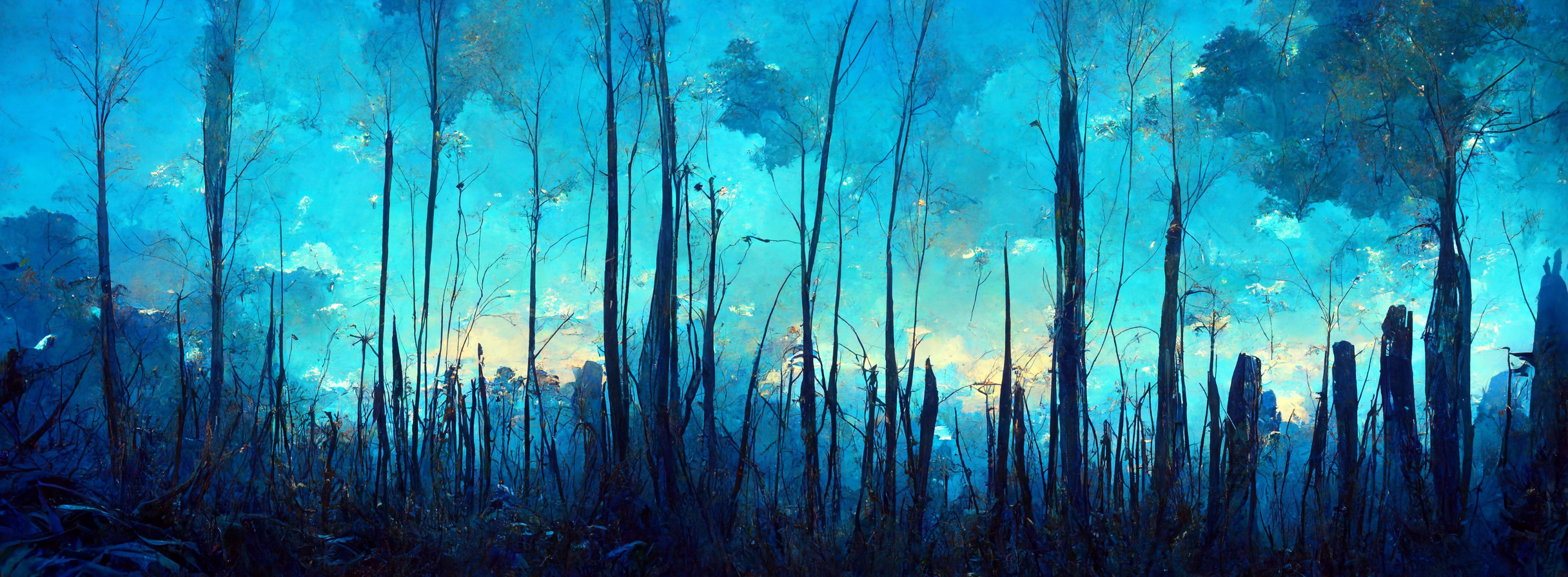 A blue landscape